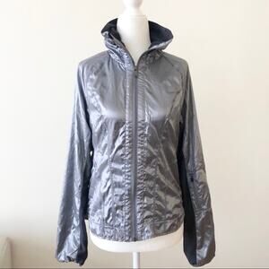 Zella Silver Zip-Up Workout Training Jacket